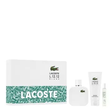 Coffret L.12.12 Blanc Eau de Toilette 100ml, Gel Douche & Format Voyage  - Lacoste - Parfum - Visuel 1 Coffret L.12.12 Blanc Eau de Toilette 100ml, Gel Douche & Format Voyage  - Lacoste - Parfum - Visuel 1
