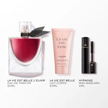 Coffret La Vie est Belle L'Elixir Eau de Parfum 50ml, Lait Corps & Mini Mascara  - Lancôme - Parfum - Visuel 2