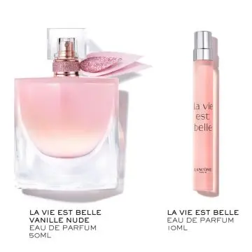 Coffret La Vie est Belle Vanille Nude Eau de Parfum 50ml & Format Voyage  - Lancôme - Parfum - Visuel 2