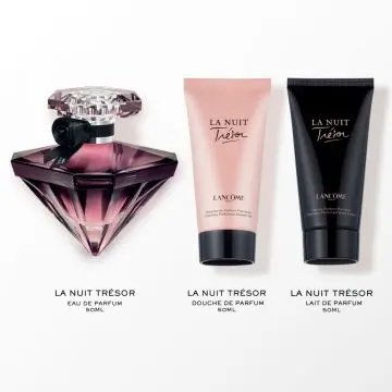 Coffret La Nuit Trésor Eau de Parfum 50ml, Gel Douche & Lait Corps  - Lancôme - Parfum - Visuel 3