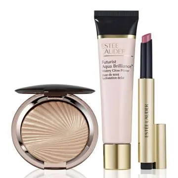 Coffret Éclat & Lumière Base de Teint, Enlumineur & Rouge à Lèvres  - Estée Lauder - Maquillage - Visuel 2