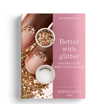 Duo Paillettes Rose Gold & Glazed Kit de Paillettes pour Nail Art  - Manucurist - Maquillage - Visuel 1
