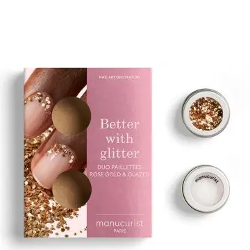 Duo Paillettes Rose Gold & Glazed Kit de Paillettes pour Nail Art  - Manucurist - Maquillage - Visuel 2