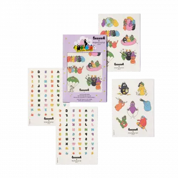 Collection Barbapapa Pochette 4 planches de tattoos  - Manucurist - Accessoire - Visuel 1