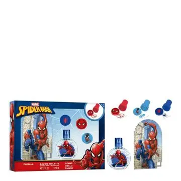 Coffret Spiderman Eau de Toilette 50ml, Mini Flipper & Tampons Encreurs  - Marvel Heroes - Parfum - Visuel 1