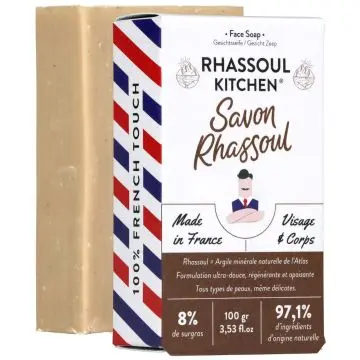 Rhassoul Kitchen Savon Visage Rhassoul 100g - Monsieur Barbier - Soin - Visuel 3