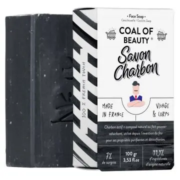 Black Edition Savon Visage Charbon 100g - Monsieur Barbier - Soin - Visuel 3