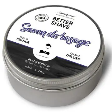 Black Edition Savon de Rasage BIO 150ml - Monsieur Barbier - Soin - Visuel 4