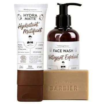 THE HAPPY FACE BOX Coffret de soin visage pour homme 250ml + 75ml + 100g - Monsieur Barbier - Soin - Visuel 2