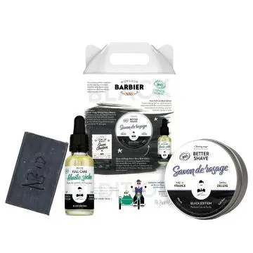 THE BLACK EDITION BOX Coffret de grooming pour homme 100g + 150ml + 75ml - Monsieur Barbier - Soin - Visuel 2