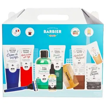 Coffret Barbershop Collection Rasage, Soin de la Barbe, Coiffage & Soins Visage  - Monsieur Barbier - Soin - Visuel 3 Coffret Barbershop Collection Rasage, Soin de la Barbe, Coiffage & Soins Visage  - Monsieur Barbier - Soin - Visuel 3