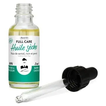 Full Care Huile Barbe & Cheveux BIO 30ml - Monsieur Barbier - Soin - Visuel 3