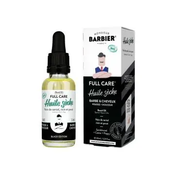 Black Edition Huile Barbe & Cheveux BIO 30ml - Monsieur Barbier - Soin - Visuel 1