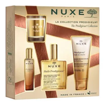 Coffret Collection Prodigieux Huile Prodigieuse, Huile de Douche, Parfum & Bougie  - Nuxe - Parfum - Visuel 1