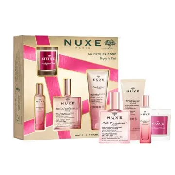 Coffret La Fête en Rose Huile Prodigieuse, Gelée de Douche, Parfum & Bougie  - Nuxe - Parfum - Visuel 4