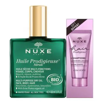 Duo Prodigieux® Huile Prodigieuse® Néroli & Shampooing Hair Prodigieux®  - Nuxe - Soin - Visuel 1 Duo Prodigieux® Huile Prodigieuse® Néroli & Shampooing Hair Prodigieux®  - Nuxe - Soin - Visuel 1