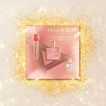 Coffret L'Infiniment Glow en Rose 2 Huiles Sèches Multi-Fonctions & Sérum Lèvres Repulpant  - Nuxe - Soin - Visuel 2