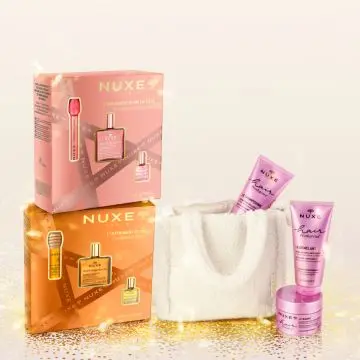 Coffret L'Infiniment Glow en Rose 2 Huiles Sèches Multi-Fonctions & Sérum Lèvres Repulpant  - Nuxe - Soin - Visuel 3