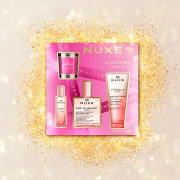 Coffret La Fête en Rose Huile Sèche Multi-Fonctions, Gel Douche, Parfum & Bougie  - Nuxe - Soin - Visuel 2