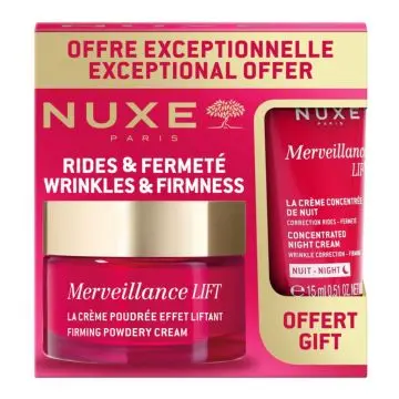 Coffret Merveillance Lift La Crème Poudrée Effet Liftant & La Crème Concentrée de Nuit  - Nuxe - Soin - Visuel 1