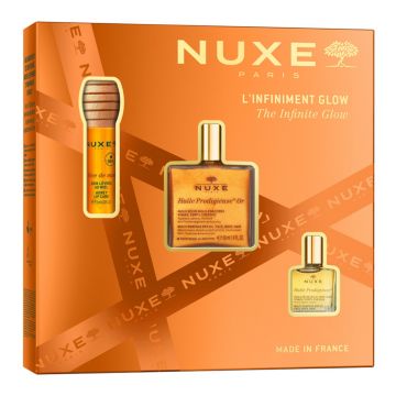 Coffret L'infiniment Glow 2 Huiles Sèches Multi-Fonctions & Soin Lèvres  - Nuxe - Soin - Visuel 1