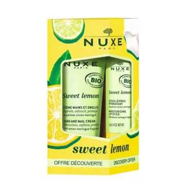 Duo Sweet Lemon Crème Mains et Ongles & Baume à Lèvres  - Nuxe - Soin - Visuel 1 Duo Sweet Lemon Crème Mains et Ongles & Baume à Lèvres  - Nuxe - Soin - Visuel 1