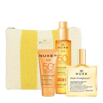 Trousse Mes Essentiels de l'Été Crème Solaire, Huile Solaire & Huile Sèche  - Nuxe - Soin - Visuel 1