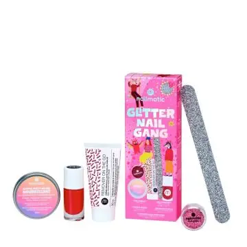 Coffret Glitter Nail Gang Lime à Ongles, Paillettes, Vernis à Ongles, Baume Multi-Usage & Crème Démaquillante Ongles  - Nailmatic - Maquillage - Visuel 2