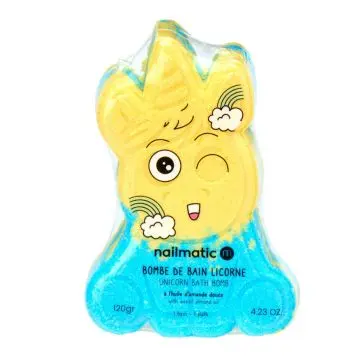 Bombe de Bain Licorne Jaune & Bleue 120g - Nailmatic - Soin - Visuel 1