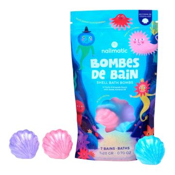 Coffret Bombes de Bain En Forme de Coquillage 7x20g - Nailmatic - Soin - Visuel 2