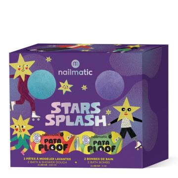 Coffret Stars Splash 2 Pâtes à Modeler Lavantes & 2 Bombes de Bain  - Nailmatic - Soin - Visuel 1