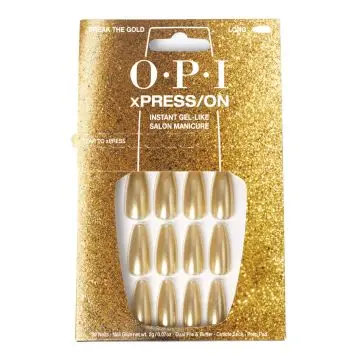 xPRESS/ON Kit Complet de Pose de Faux Ongles Break the Gold - OPI - Maquillage - Visuel 1