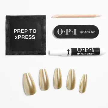 xPRESS/ON Kit Complet de Pose de Faux Ongles Break the Gold - OPI - Maquillage - Visuel 2