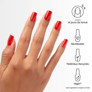 Make 'Em Jelly xPRESS/ON - Kit Complet de Pose de Faux Ongles Slaying with Fire - OPI - Maquillage - Visuel 2