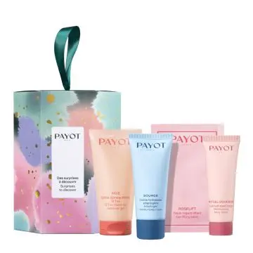 Coffret Ma Routine Voyage Gelée Démaquillante, Crème Visage, Lait Corps & Patchs Yeux  - Payot - Soin - Visuel 1