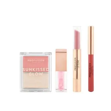 Coffret Pink Glow Palette Duo Blush et Highlighter & Crayon, Huile et Rouge à Lèvres  - Profusion - Maquillage - Visuel 2 Coffret Pink Glow Palette Duo Blush et Highlighter & Crayon, Huile et Rouge à Lèvres  - Profusion - Maquillage - Visuel 2