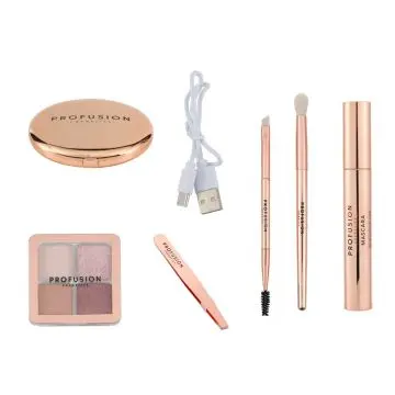 Coffret All Eyes On You Palette de Fards à Paupières, Mascara, Pinceaux, Pince à Épiler & Miroir  - Profusion - Maquillage - Visuel 2 Coffret All Eyes On You Palette de Fards à Paupières, Mascara, Pinceaux, Pince à Épiler & Miroir  - Profusion - Maquillage - Visuel 2