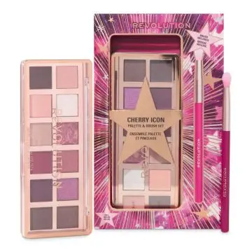 Coffret Cherry Icon Palette de Fards à Paupières & Pinceau  - Makeup Revolution - Maquillage - Visuel 1