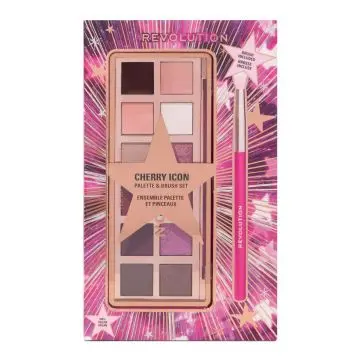 Coffret Cherry Icon Palette de Fards à Paupières & Pinceau  - Makeup Revolution - Maquillage - Visuel 2