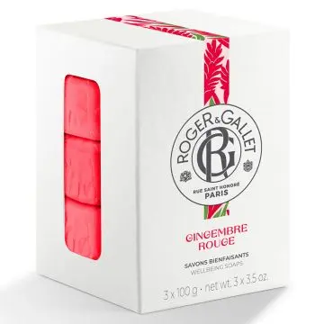 Coffret Gingembre Rouge 3 Savons Bienfaisants  - Roger & Gallet - Soin - Visuel 1