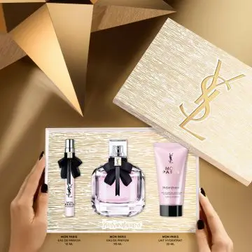 Coffret Mon Paris Eau de Parfum 90ml, Lait Corps & Format Voyage  - Yves Saint Laurent - Parfum - Visuel 3