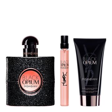 Coffret Black Opium Eau de Parfum 50ml, Lait Corps Pailleté & Format Voyage  - Yves Saint Laurent - Parfum - Visuel 2