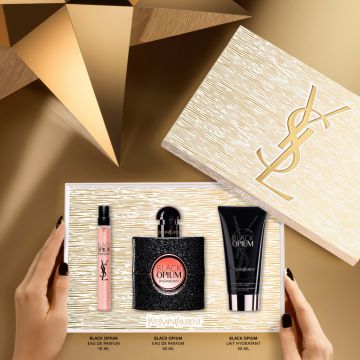 Coffret Black Opium Eau de Parfum 50ml, Lait Corps Pailleté & Format Voyage  - Yves Saint Laurent - Parfum - Visuel 3