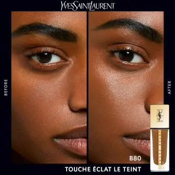 TOUCHE ÉCLAT LE TEINT Fond de Teint Fluide Naturel Beige 80 - Yves Saint Laurent - Maquillage - Visuel 2