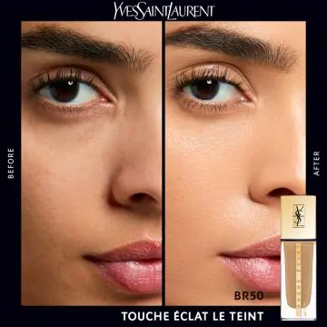 TOUCHE ÉCLAT LE TEINT Fond de Teint Fluide Naturel Beige Rosé 50 - Yves Saint Laurent - Maquillage - Visuel 2