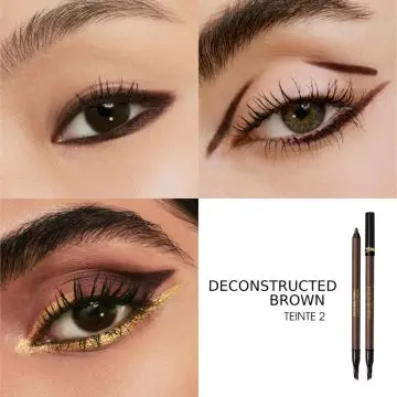 Lines Liberated Crayon Yeux Waterproof Double Embout 02 Deconstructed Brown - Yves Saint Laurent - Maquillage - Visuel 3