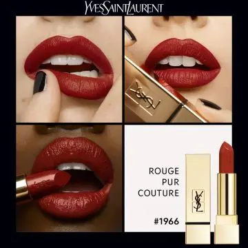 Rouge Pur Couture Rouge à Lèvres Satiné ROUGE LIBRE - Yves Saint Laurent - Maquillage - Visuel 2