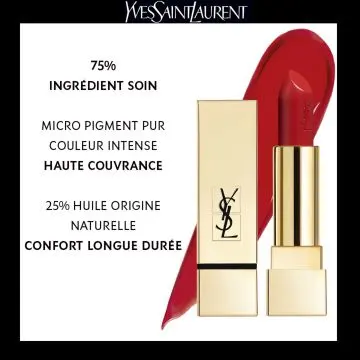 Rouge Pur Couture Rouge à Lèvres Satiné ROUGE LIBRE - Yves Saint Laurent - Maquillage - Visuel 3