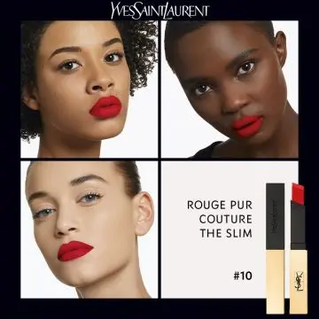 THE SLIM Rouge Pur Couture 10 Corail Antinomique - Yves Saint Laurent - Maquillage - Visuel 2