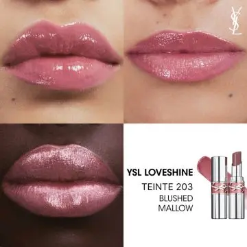 Loveshine Rouge à Lèvres Brillant & Soin 203 Blushed Mallow - Yves Saint Laurent - Maquillage - Visuel 3
